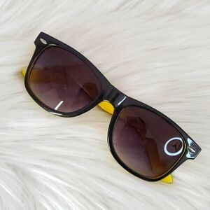 Subaru Motorsports Moto Auto Classic Square Frame Black Yellow Sunglasses Mens